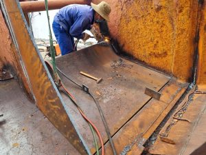 Fit-up new steel for body grab