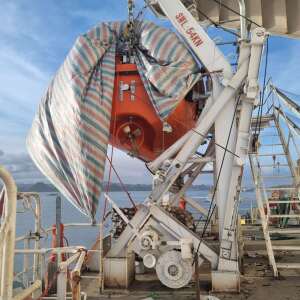 Lifeboat davit repair